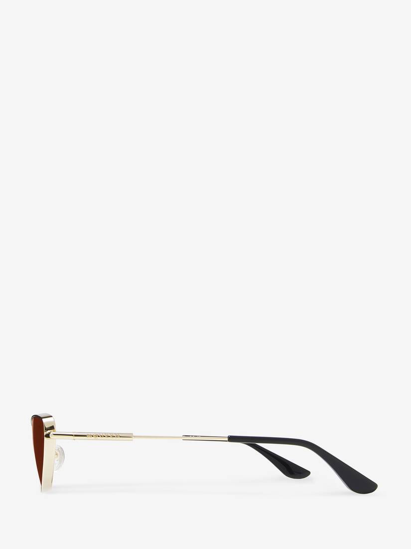 Metal T-bar Soft Cat-eye Sunglasses