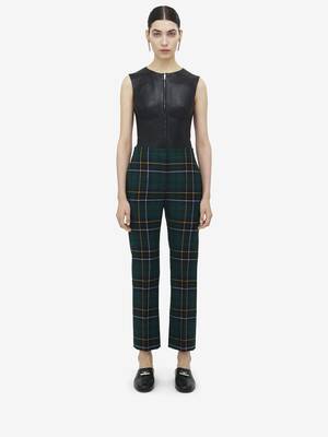 パンツ alexander mcqueen 724750 QJAC7 3024 Trousers Green Men's T-Bar Harness Shirt in Green | Alexander McQueen US