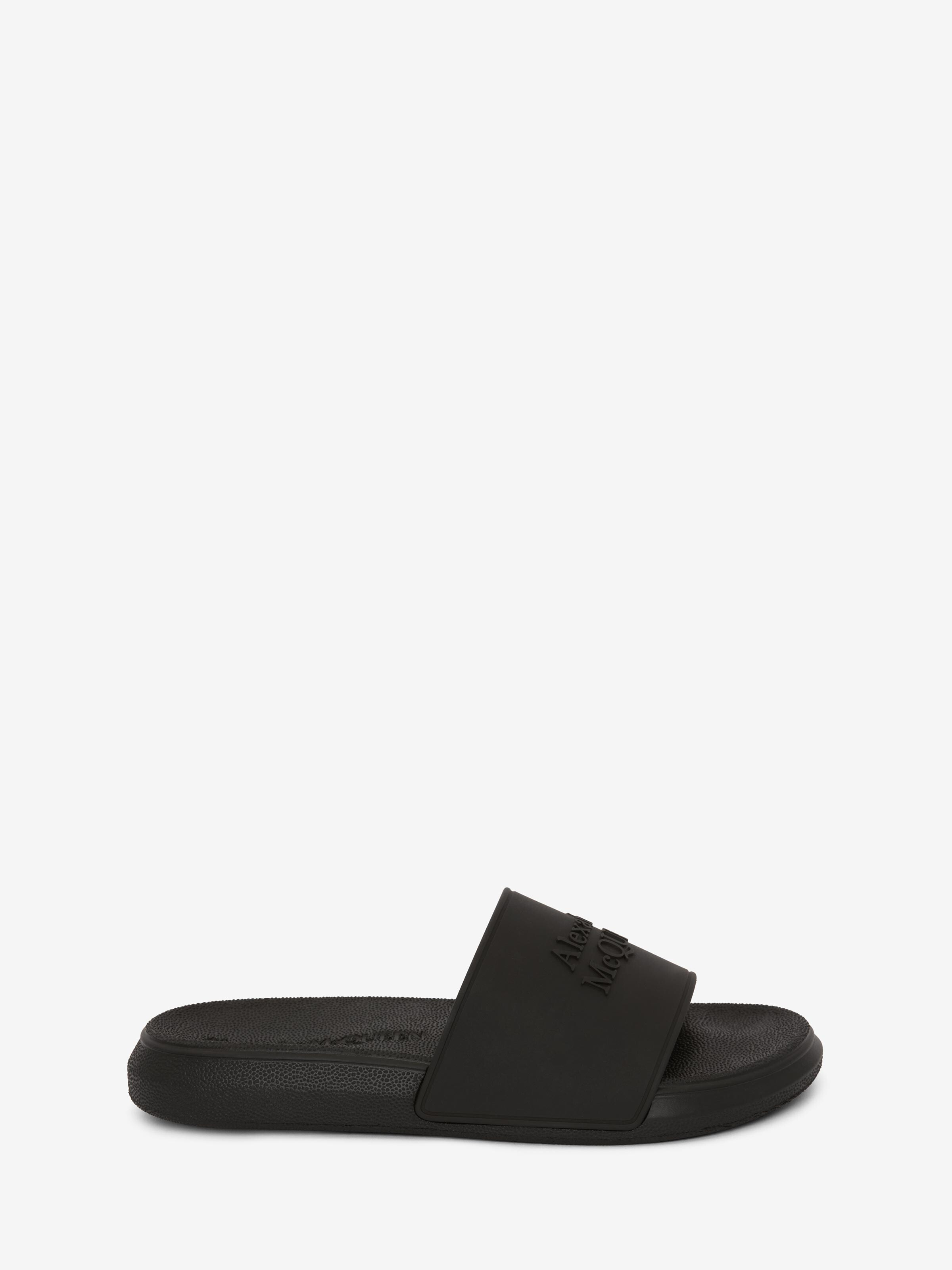 Alexander Mcqueen Pool Slide In Black