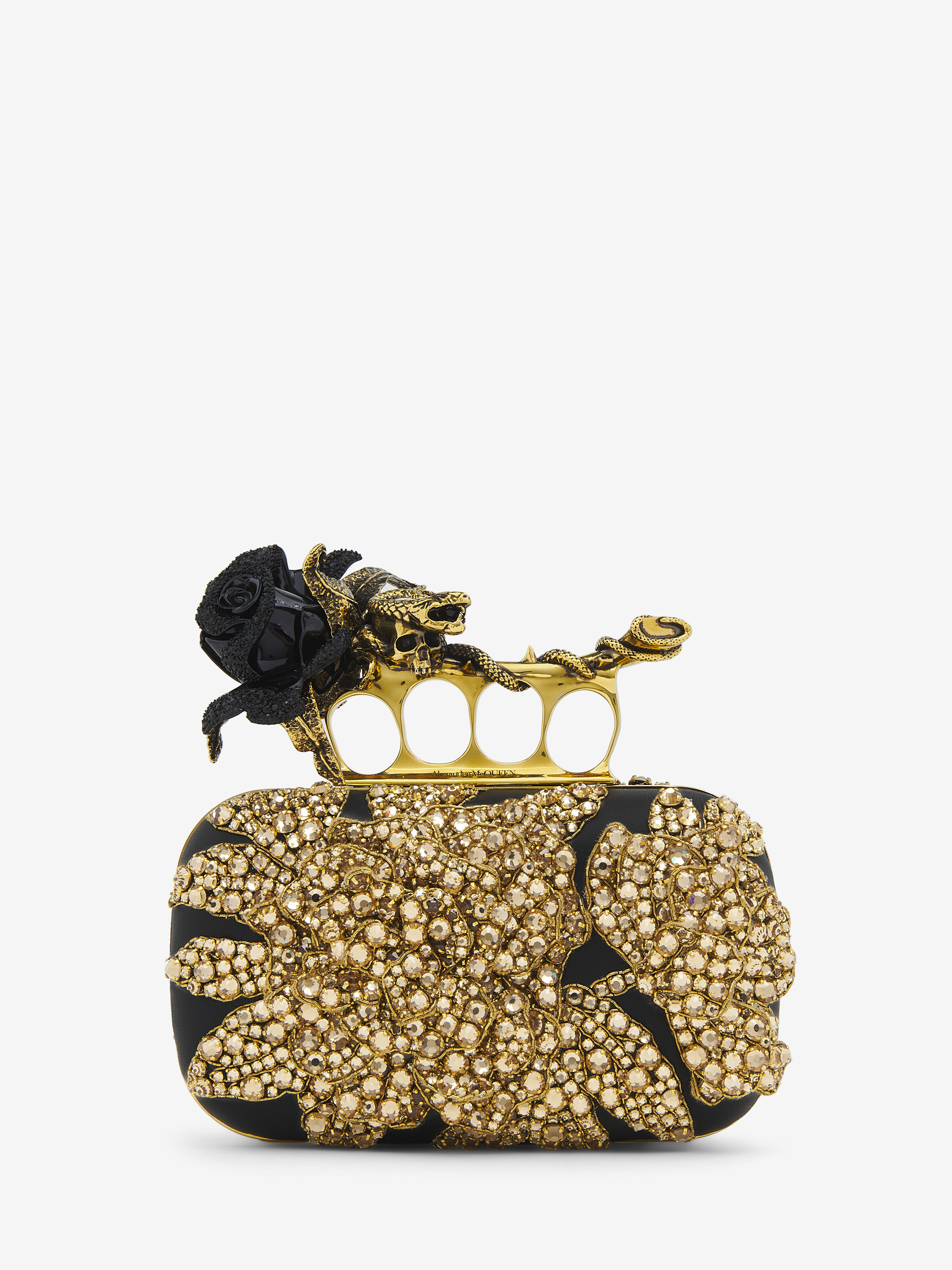 Rose & Snake Knuckle Clutch