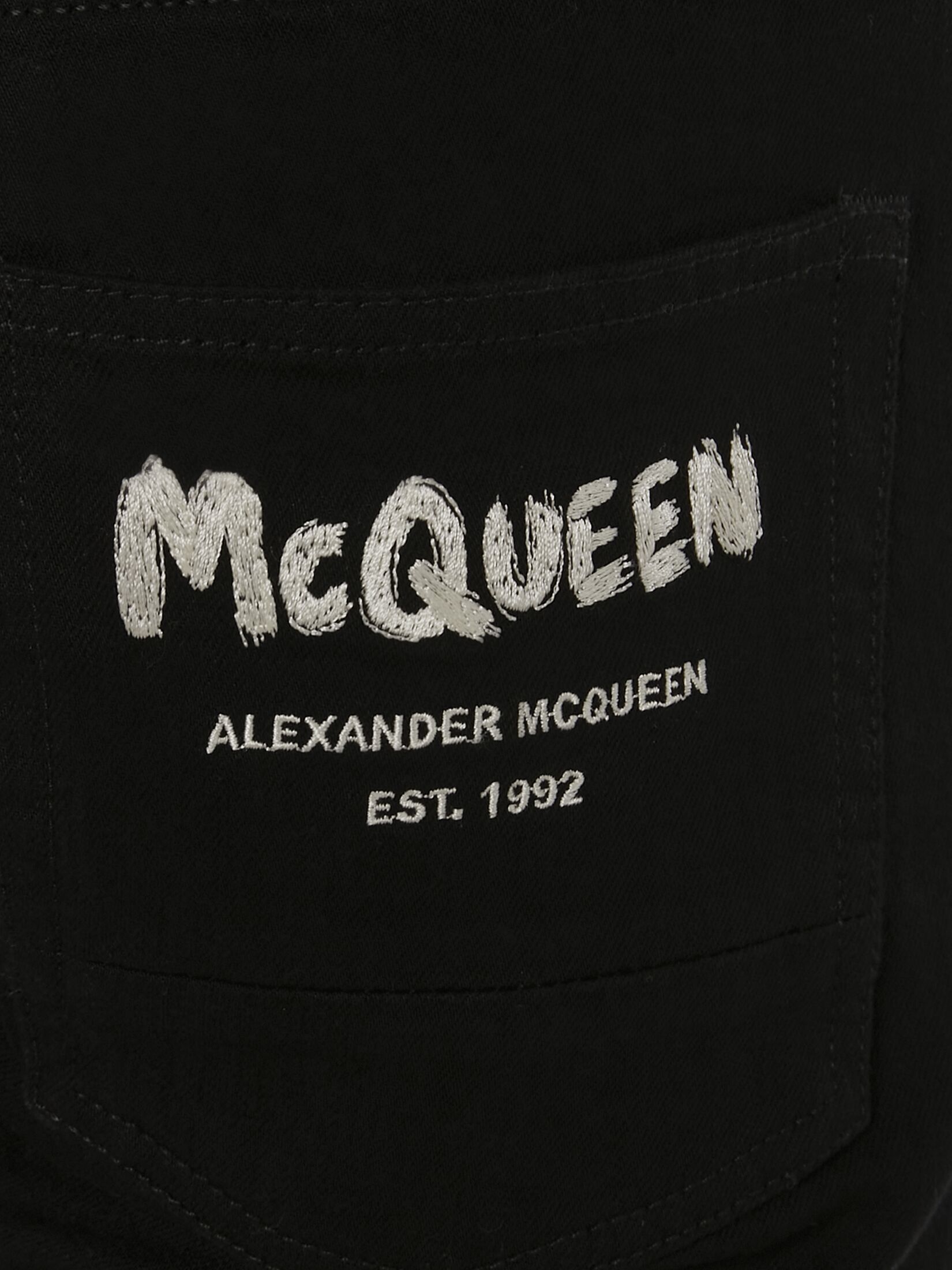 McQueen Graffiti牛仔裤