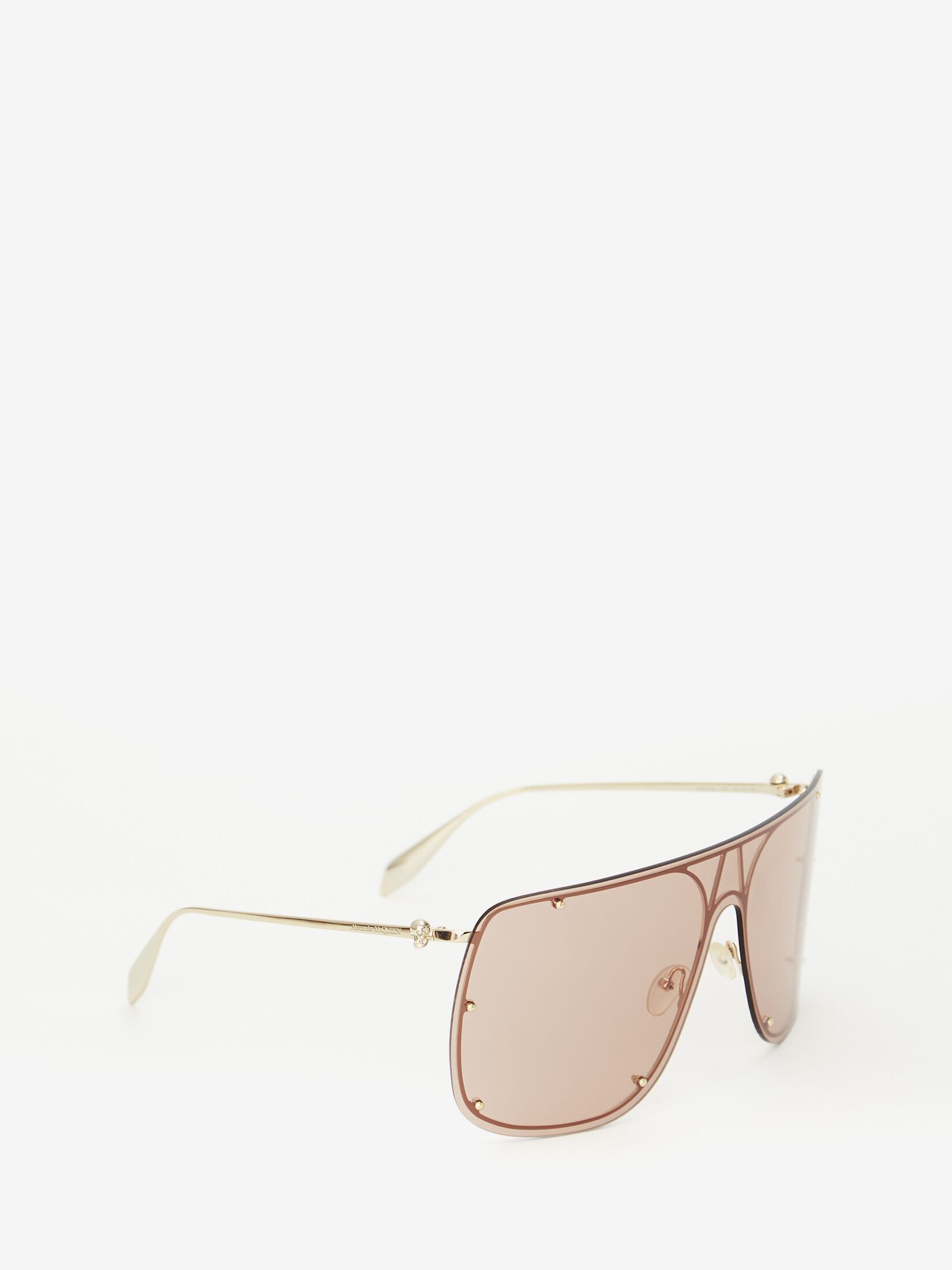 Skull Mask Sunglasses in Grey/Silver | Alexander McQueen US