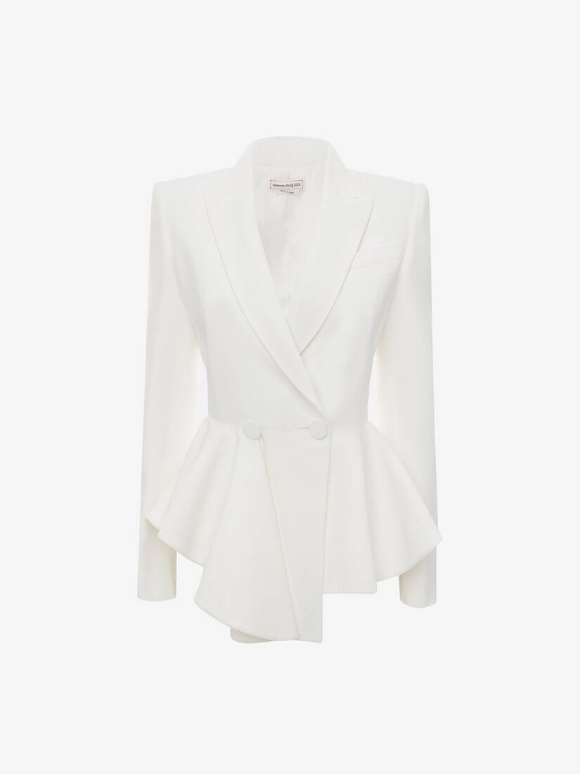 ivory peplum jacket