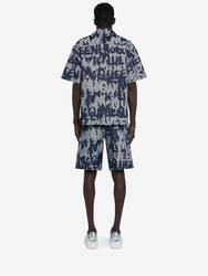 McQueen Graffiti Hawaiian Denim Shirt