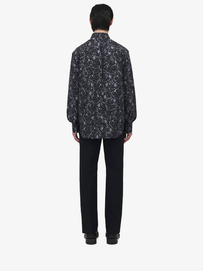 Feather Print Relaxed Shirt