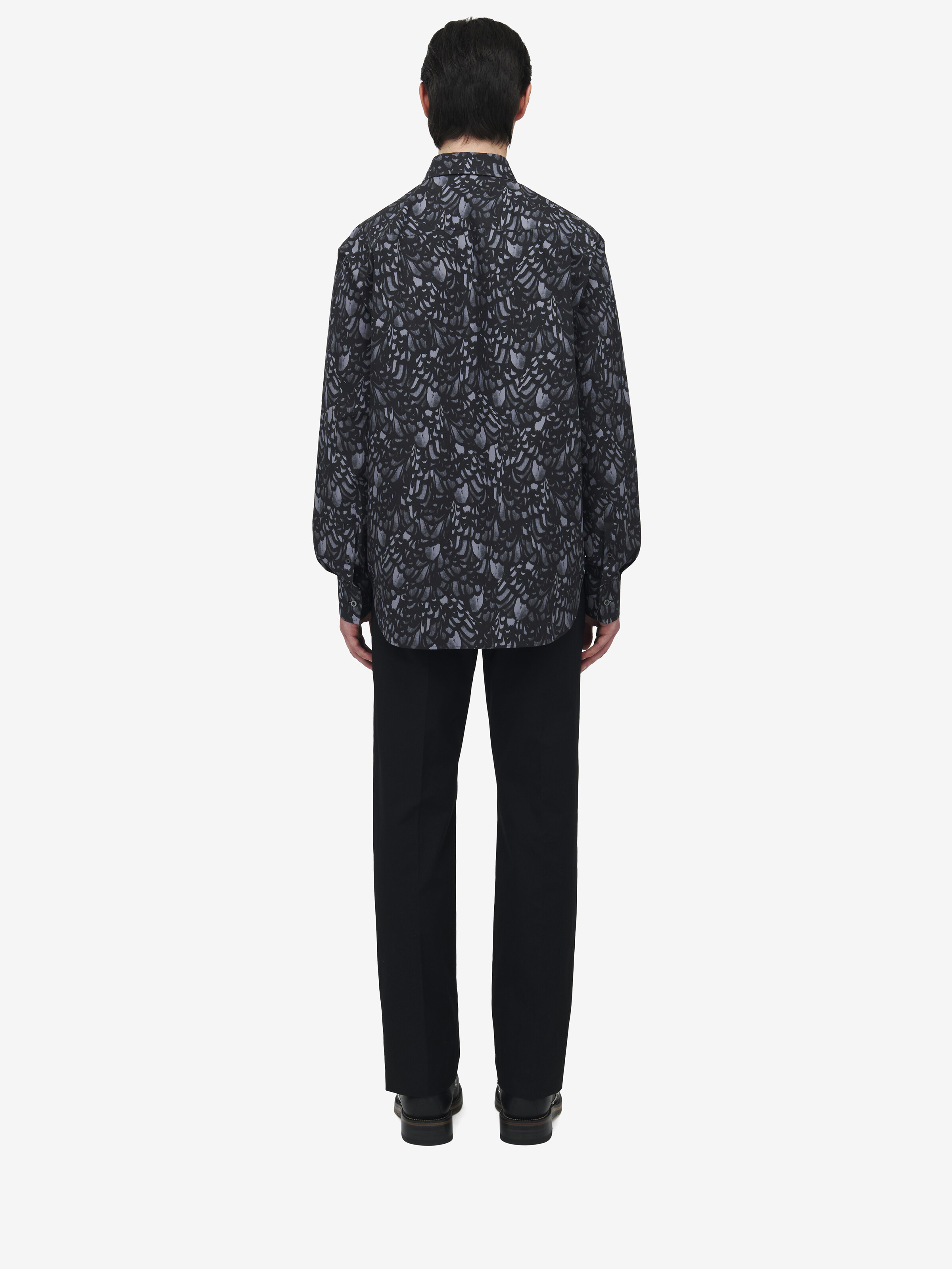 Feather Print Relaxed Shirt