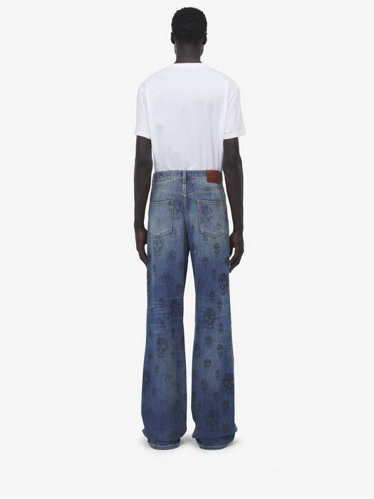 Alexander Mcqueen Men Jogging Pants With Embroidered Skull