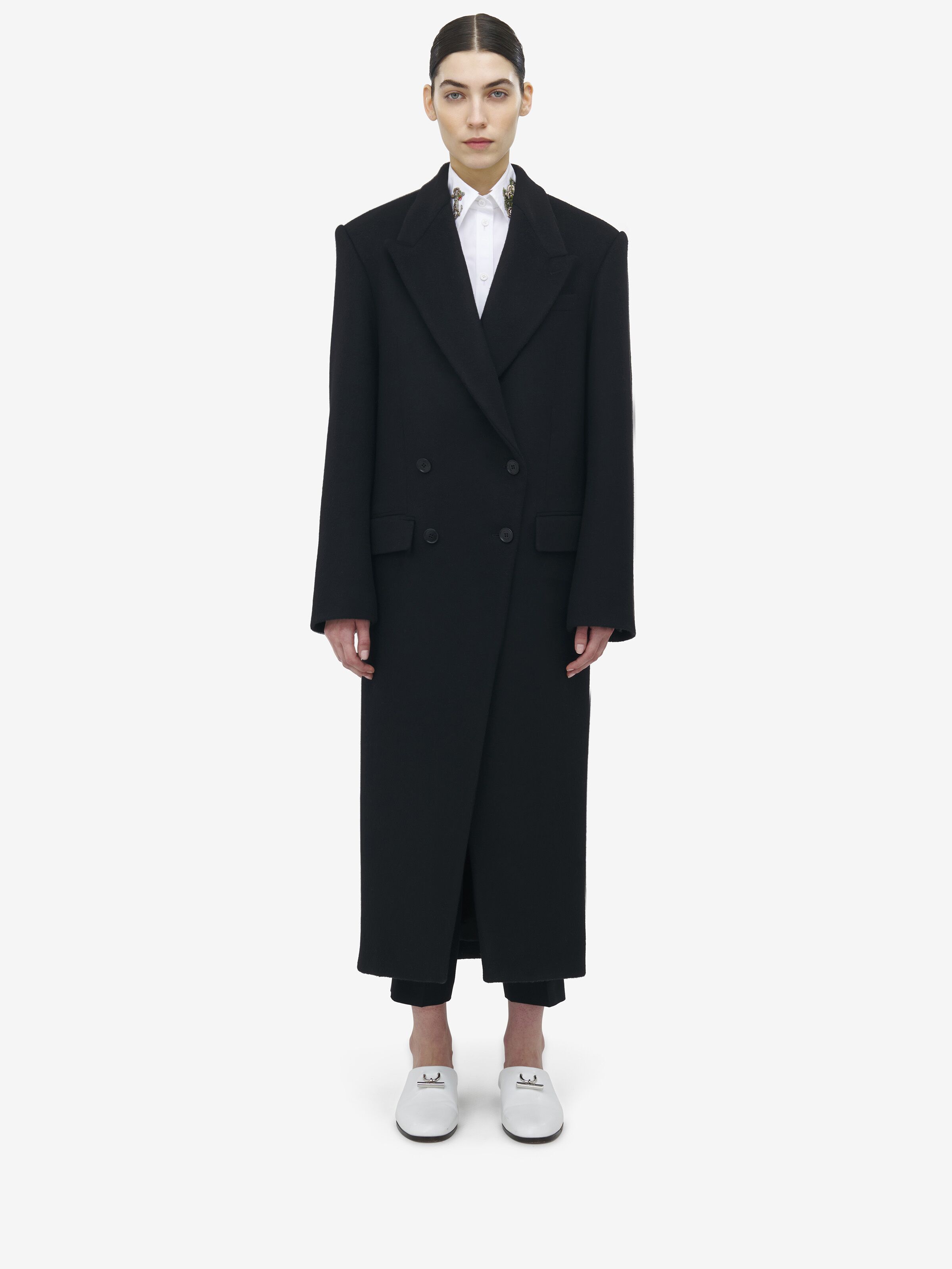 Double-breasted Wool Felt Coat