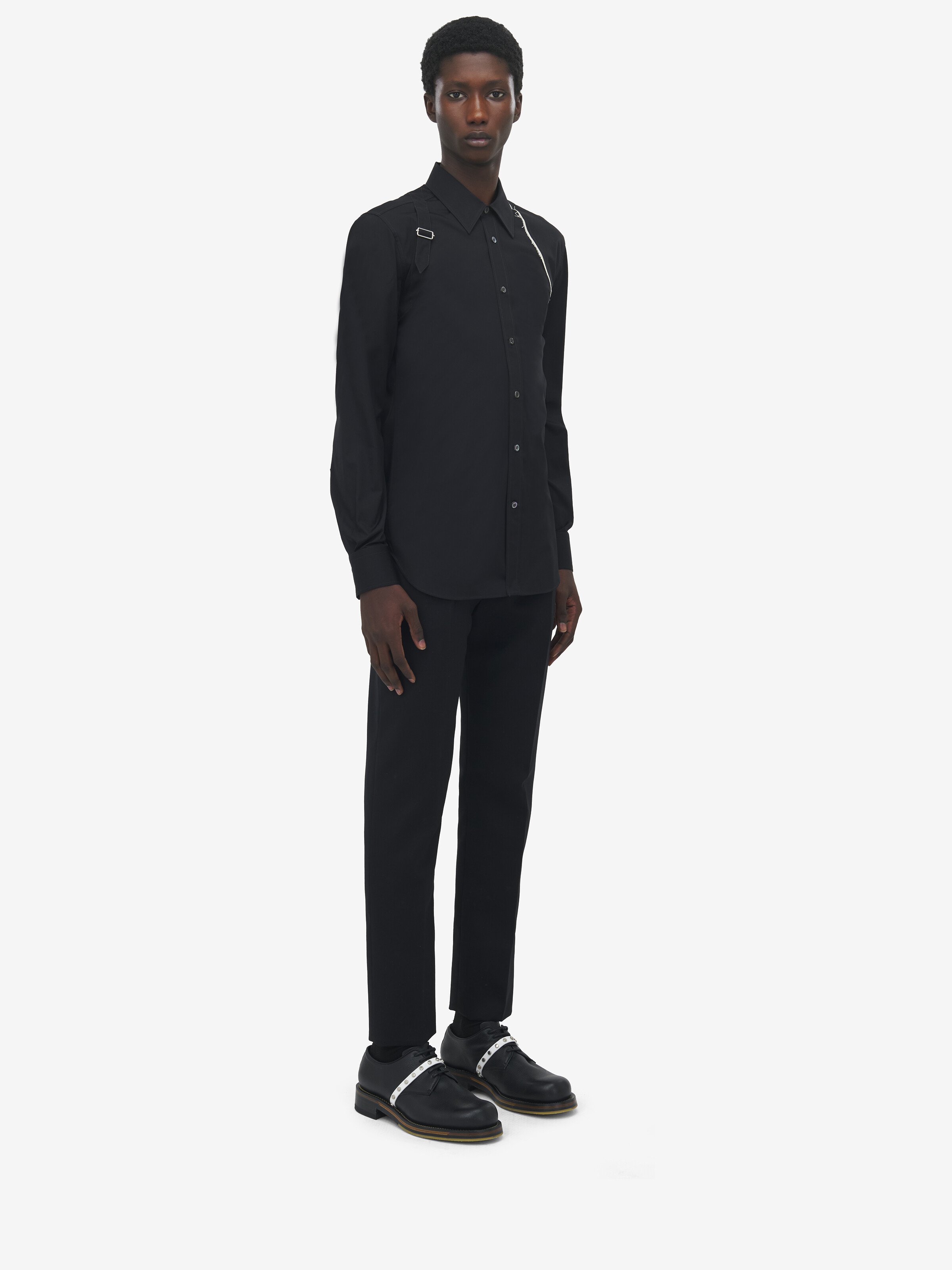 Raw Edge Canvas Harness Shirt