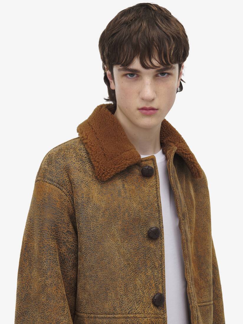 Caban in shearling