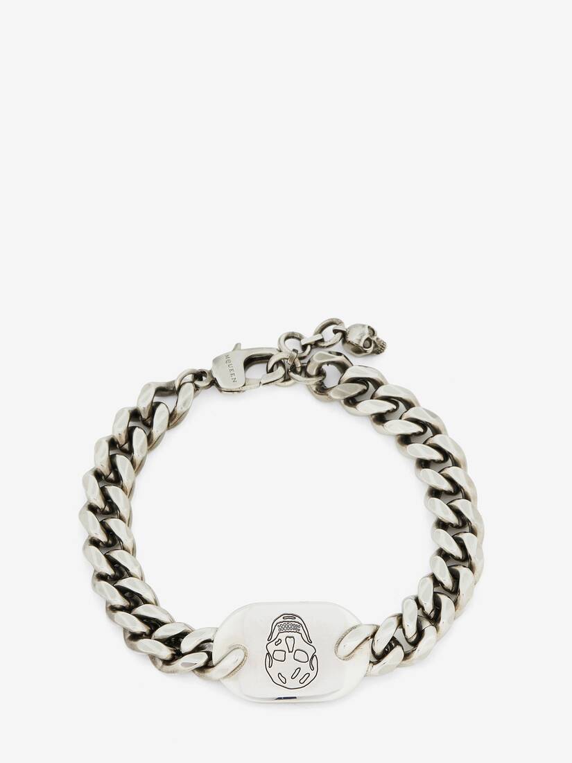 Bracciale Skull con targhetta