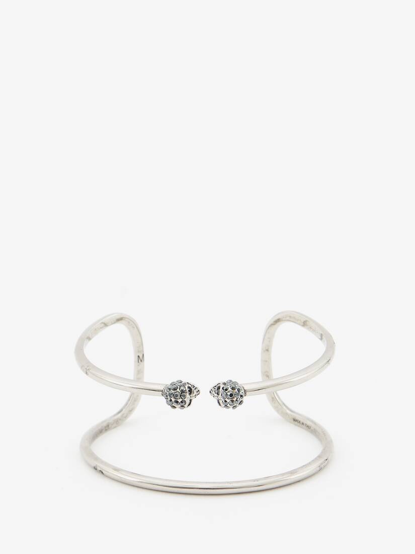 Bracciale Rigido Skull A Doppio Giro