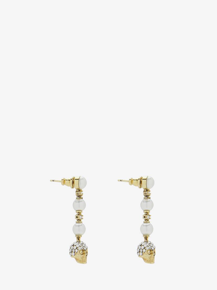 Skull and Pearl Earrings