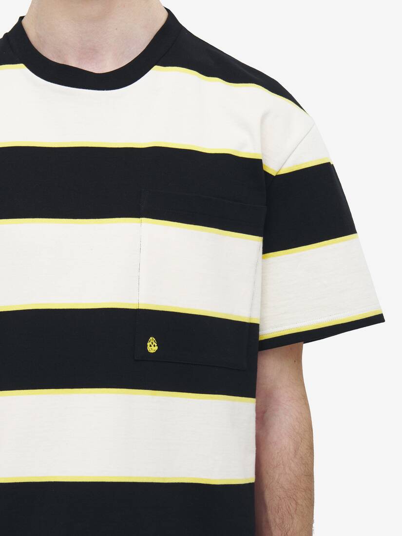 Inverted Skull Striped T-shirt