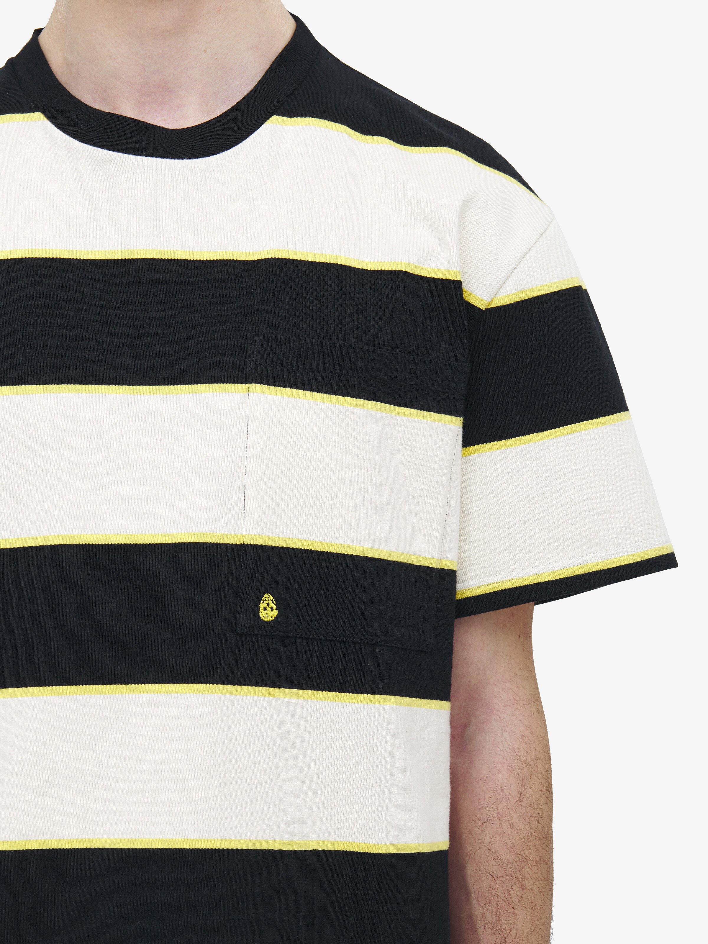 Inverted Skull Striped T-shirt