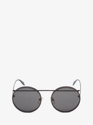Piercing Round Metal Sunglasses