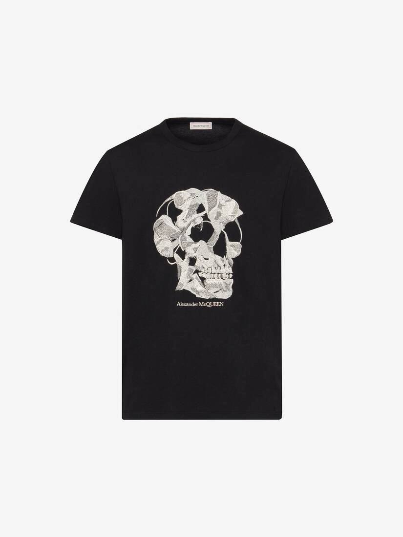 Pressed Flower Skull T-shirt