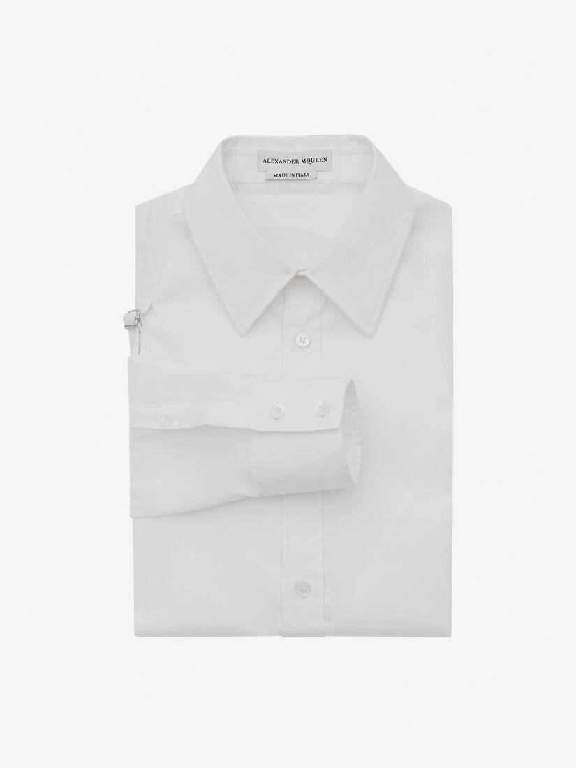 Harness Shirt in White | Alexander McQueen US