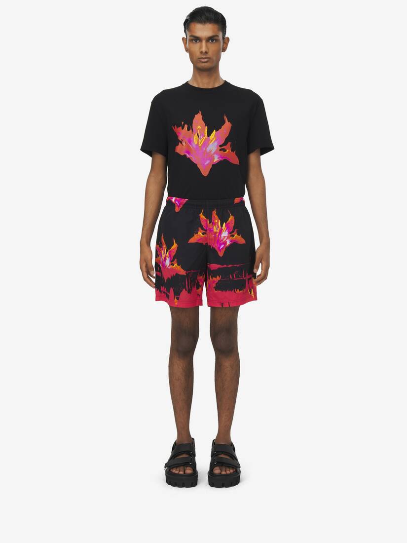 Badeshorts mit Flame Lily-Motiv