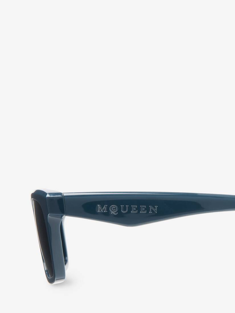 Lunettes de soleil rectangulaires, avec logo McQueen