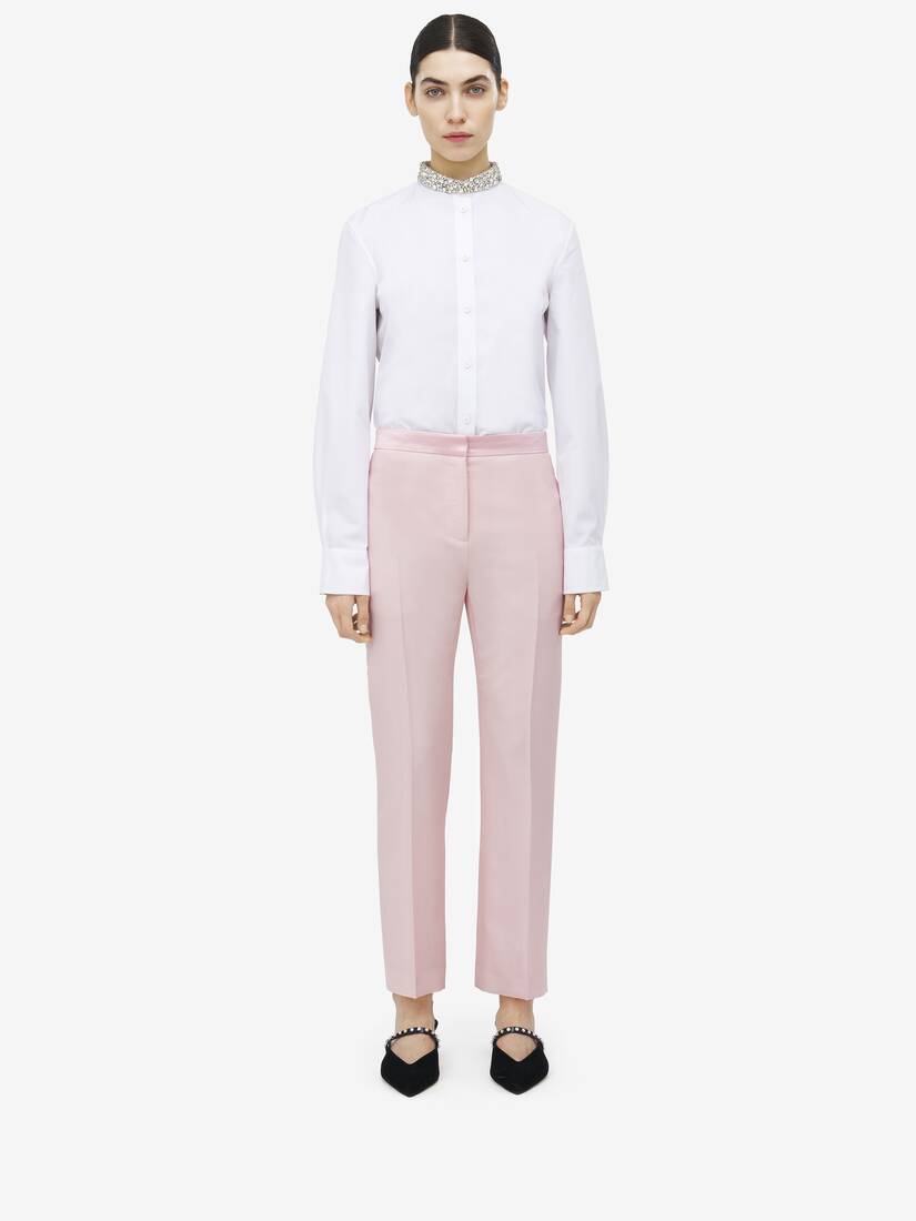 Wool Mohair Cigarette Trousers