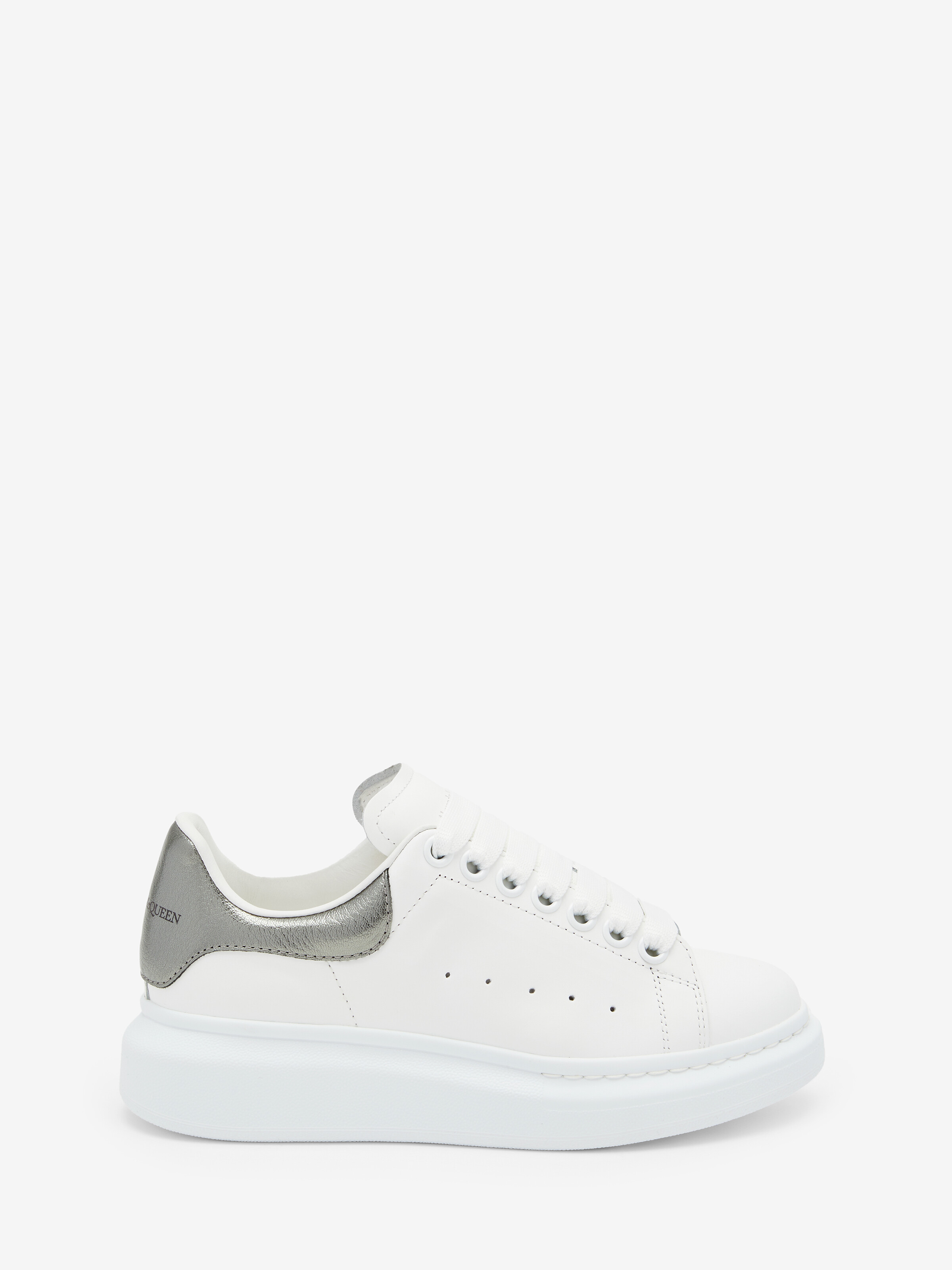 Women's Oversized Sneaker in Black Pearl in Calf Leather | Alexander McQueen - image 1