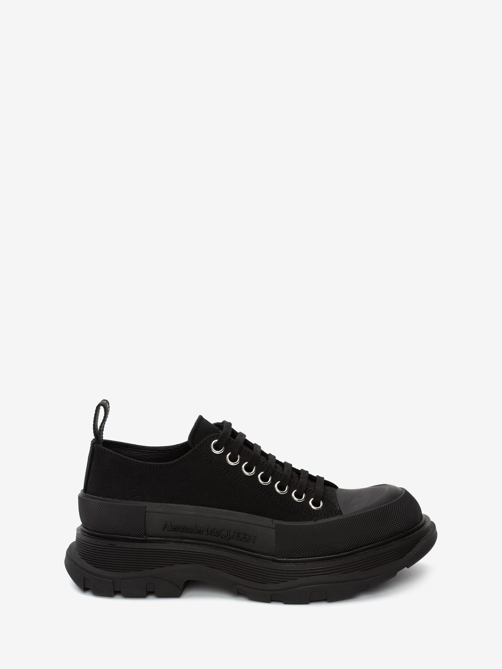 Tread Slick Lace Up in Black/White | Alexander McQueen US