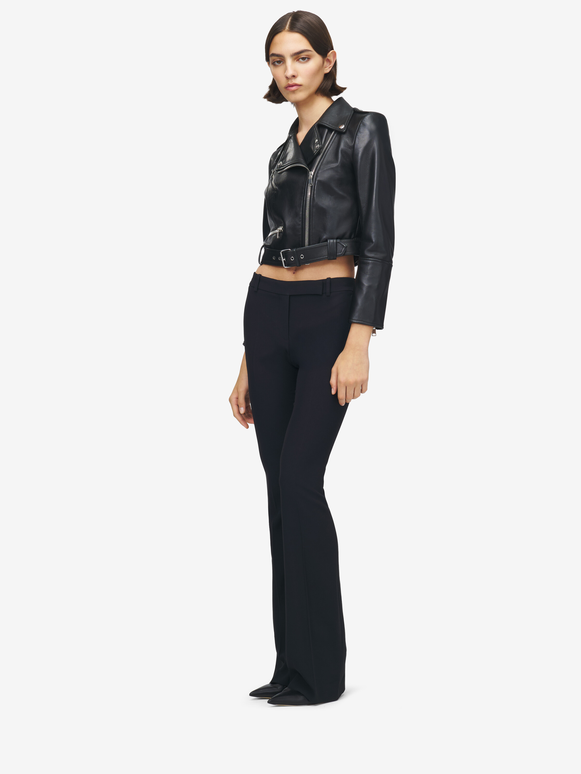 Cropped Leather Jacket