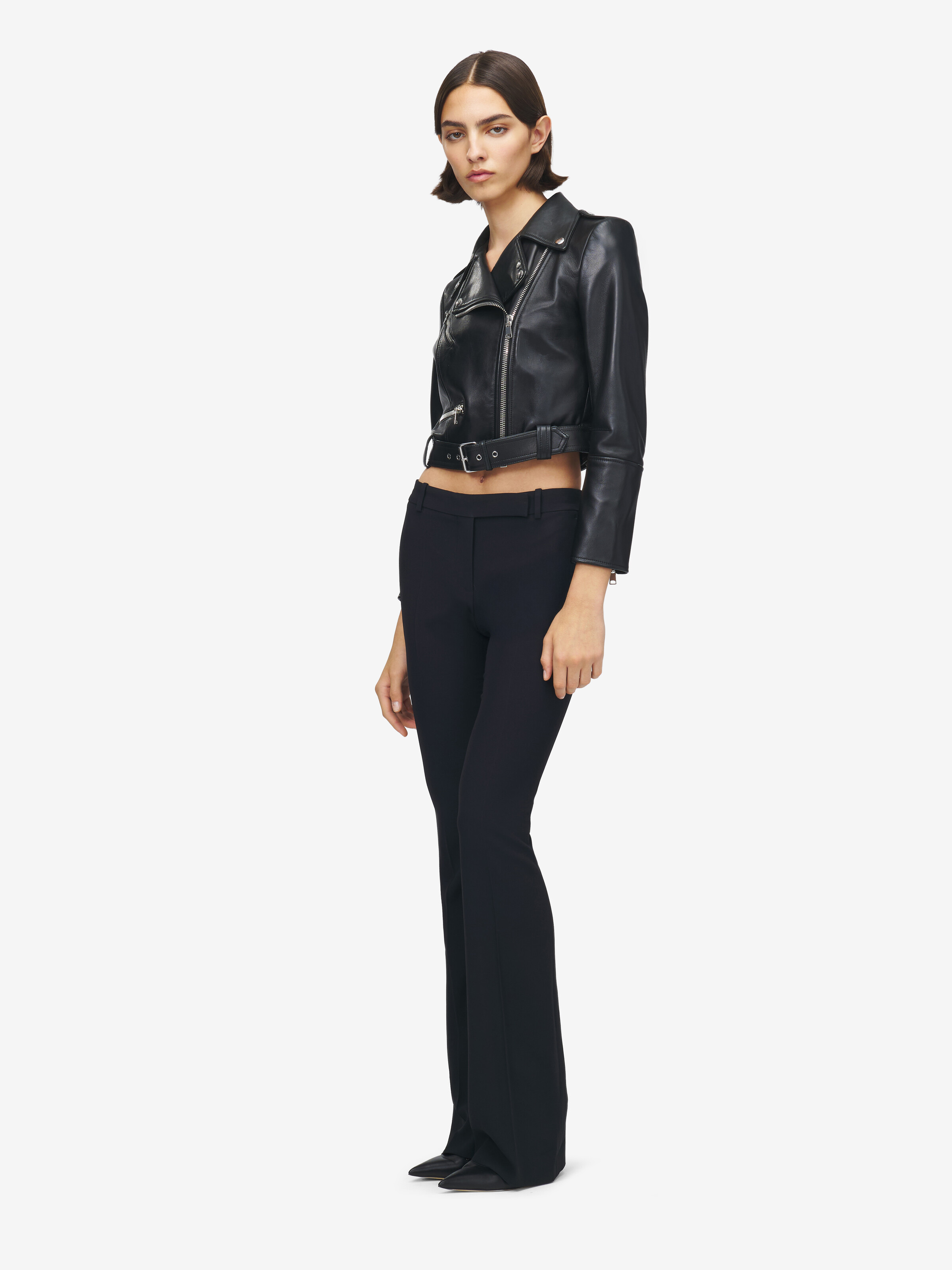 Cropped Leather Jacket