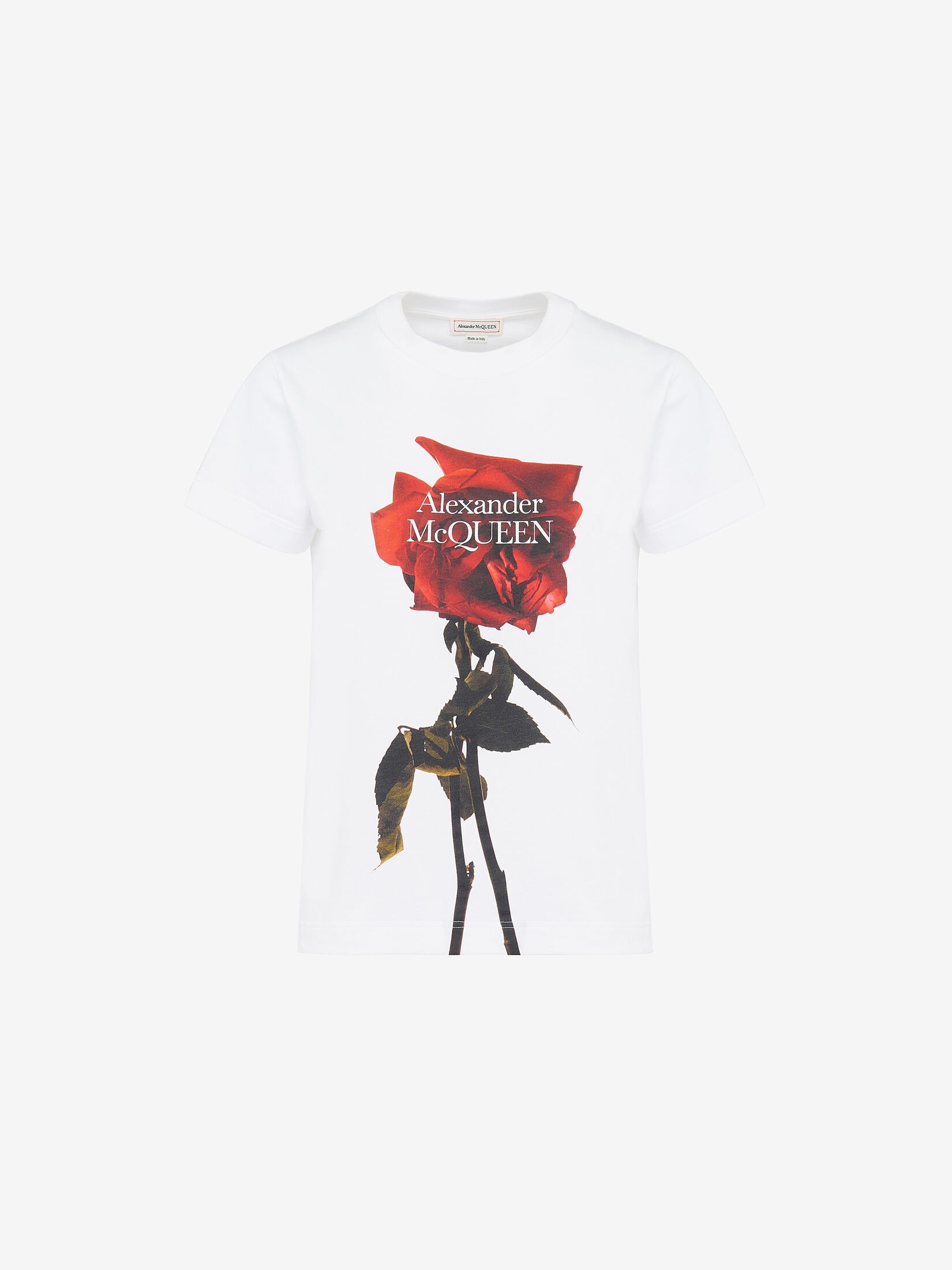 Körperbetontes T-Shirt mit Shadow Rose-Detail
