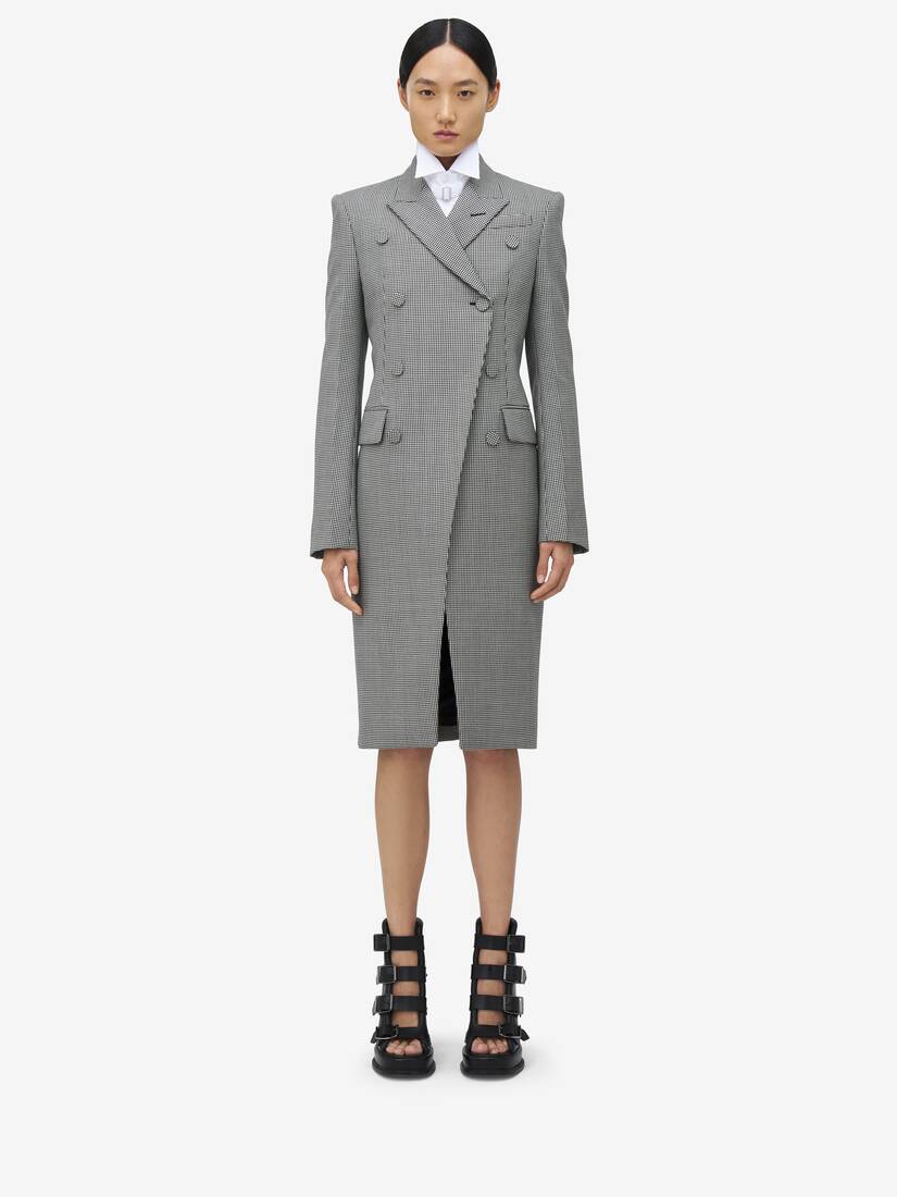 Houndstooth Cutaway Coat