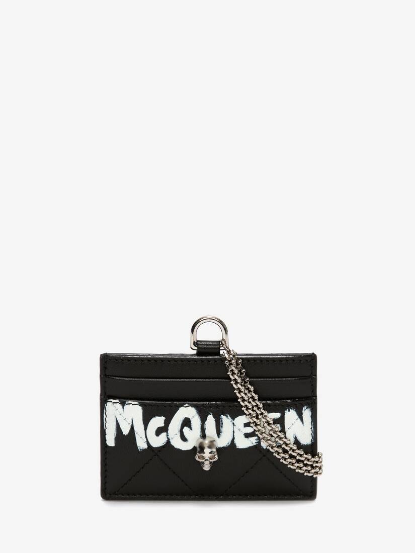 McQueen Graffiti Card Holder with Chain