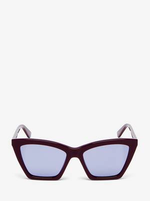 希少ビンテージ　ジオメ柄Geometric Special Airy Cardi Geometric frame sunglasses in yellow gold-toned metal