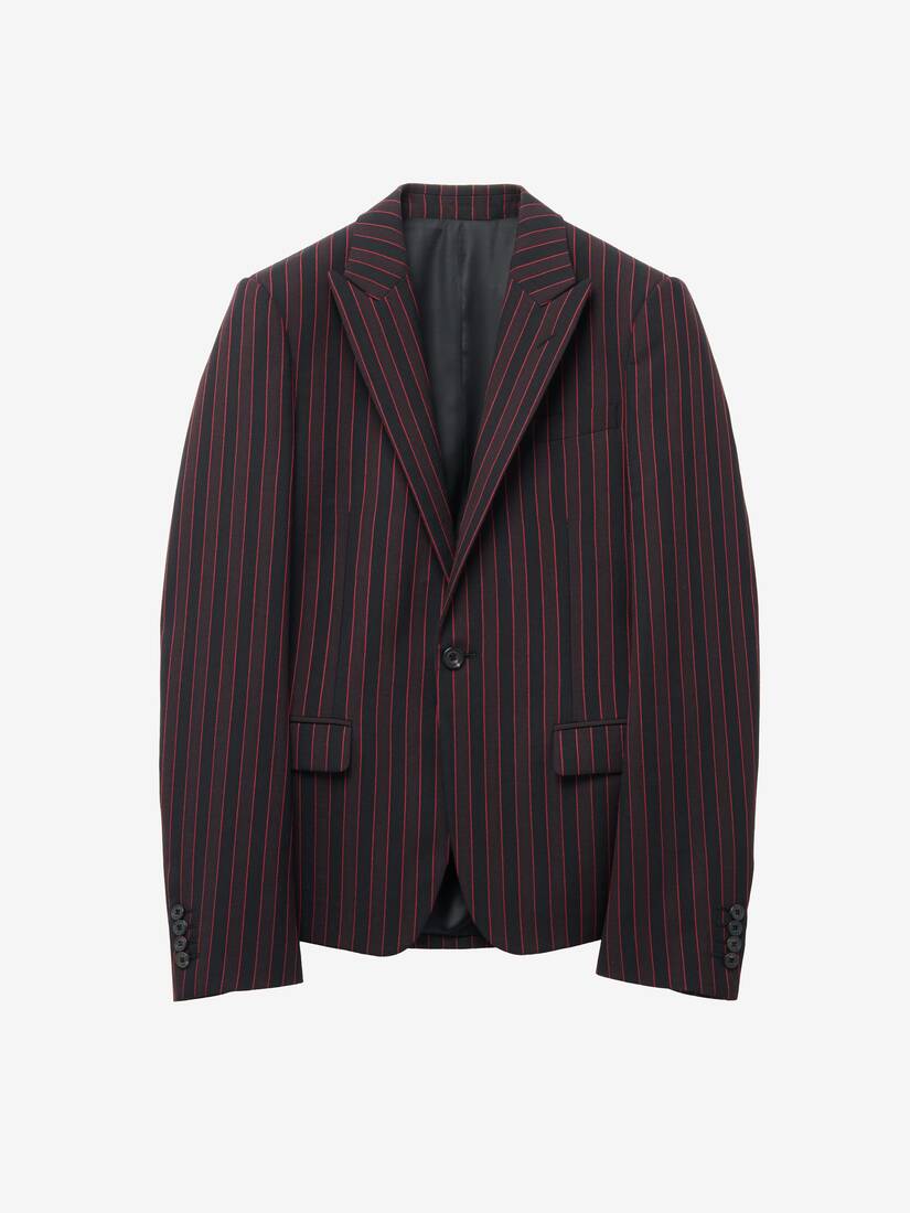 Shadow Stripe Single-Breasted Jacket