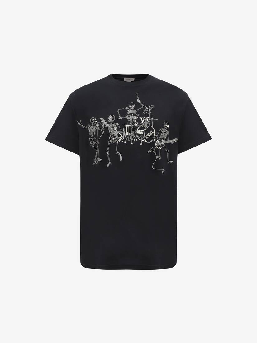 T-Shirt Mit Skelett-Band