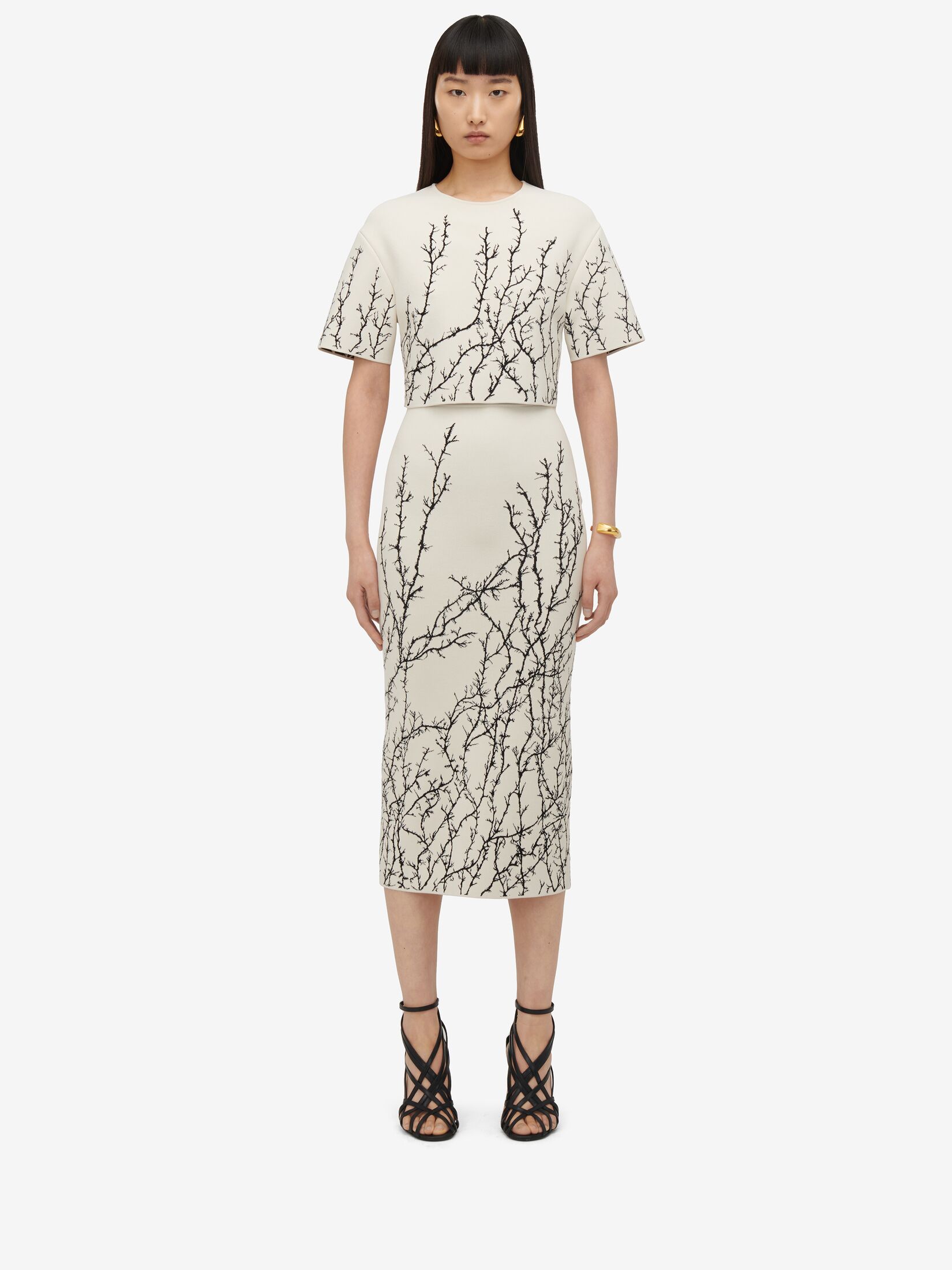 Thorn Branches Pencil Skirt