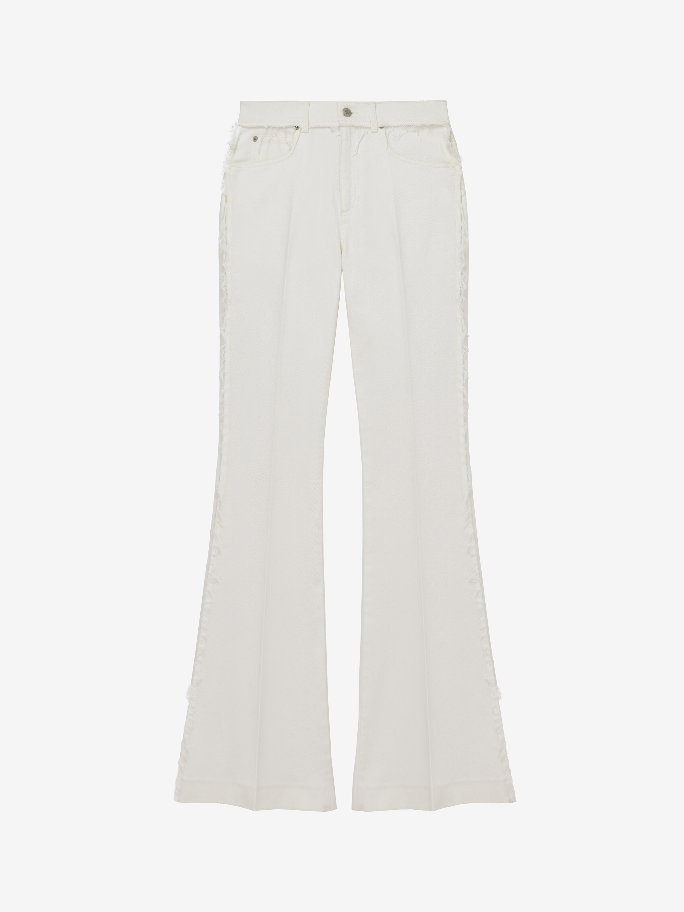 Jean Bootcut, en denim pour Femme en Blanc Optique in 98% Coton, 2% Elastan | Alexander McQueen - image 1