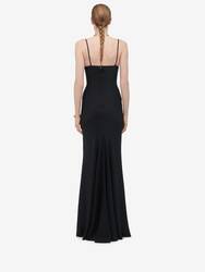 Draped Neckline Evening Dress