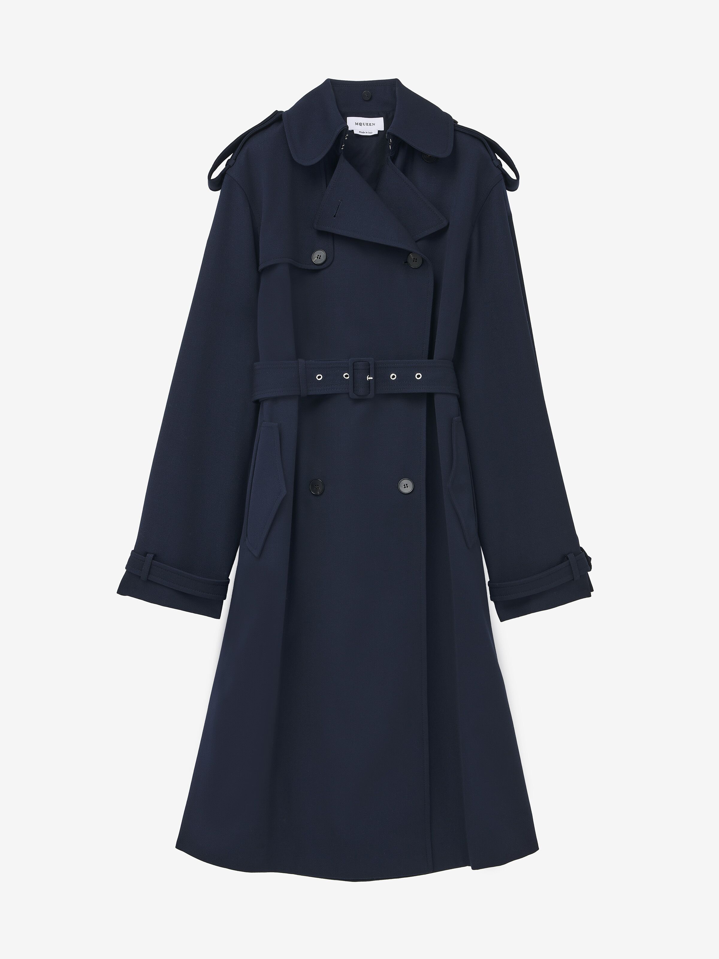 Oversized Lapel Deconstructed Trench Coat