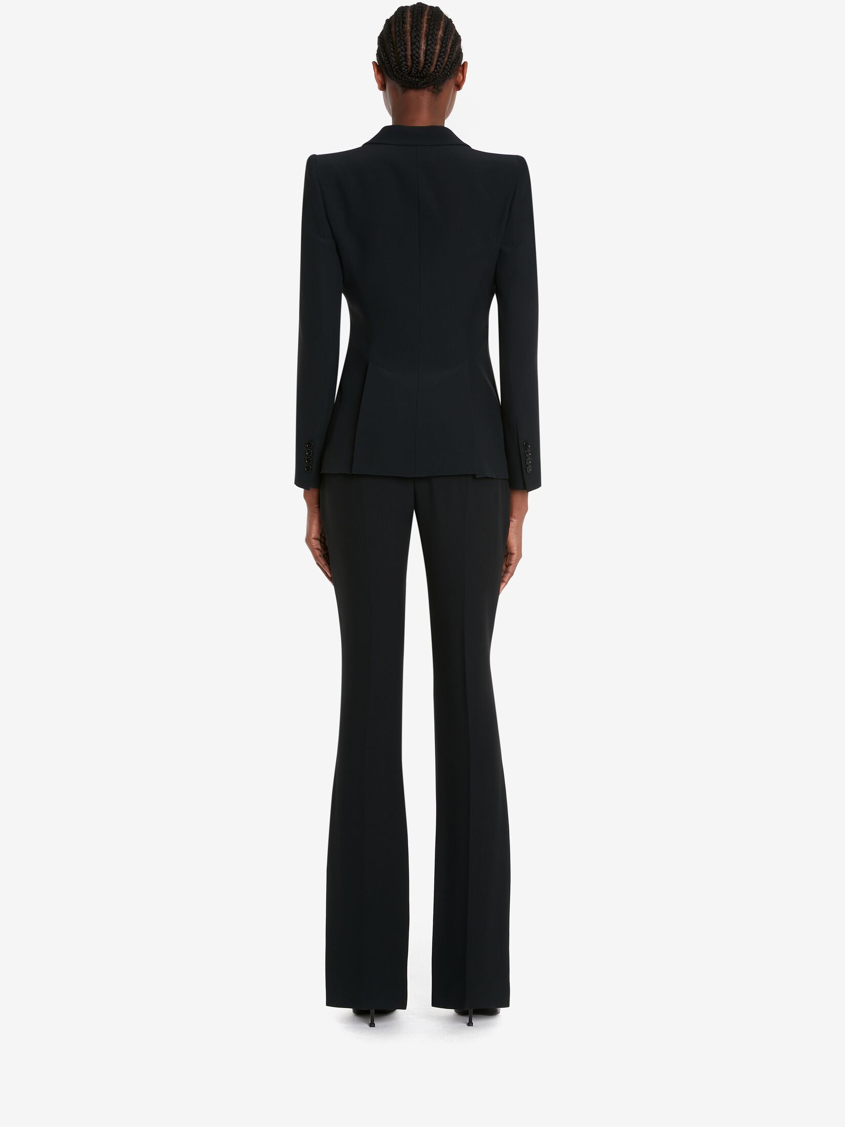 Narrow Bootcut Trousers in Night Shade