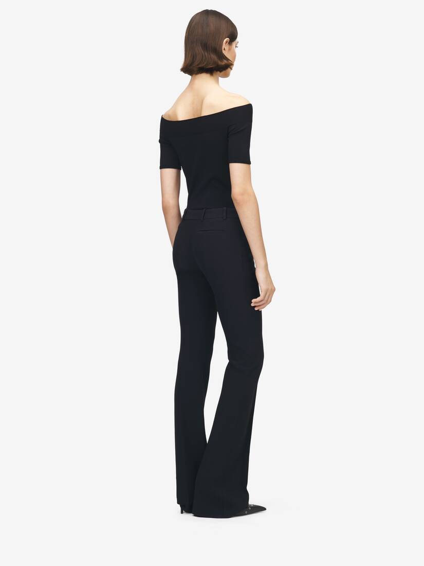Schmal geschnittene Bootcut-Hose