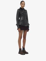 Peplum Leather Jacket