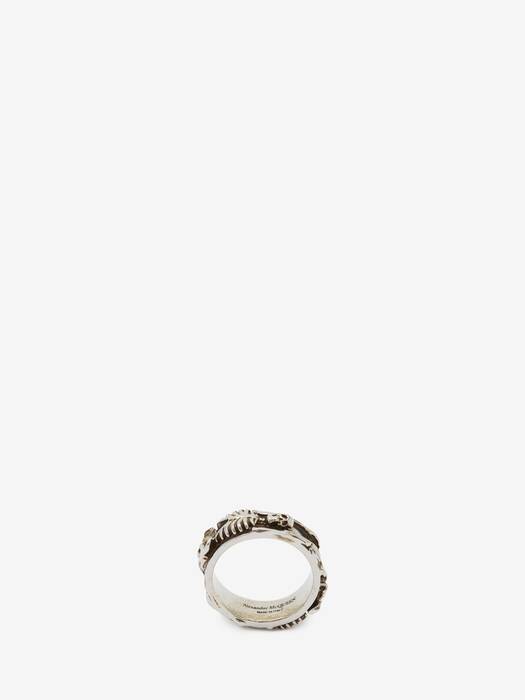 【alexander mcqueen】デボス加工のロゴが入ったシルバーリング Dancing Skeleton Ring | シルバー | McQueen JP