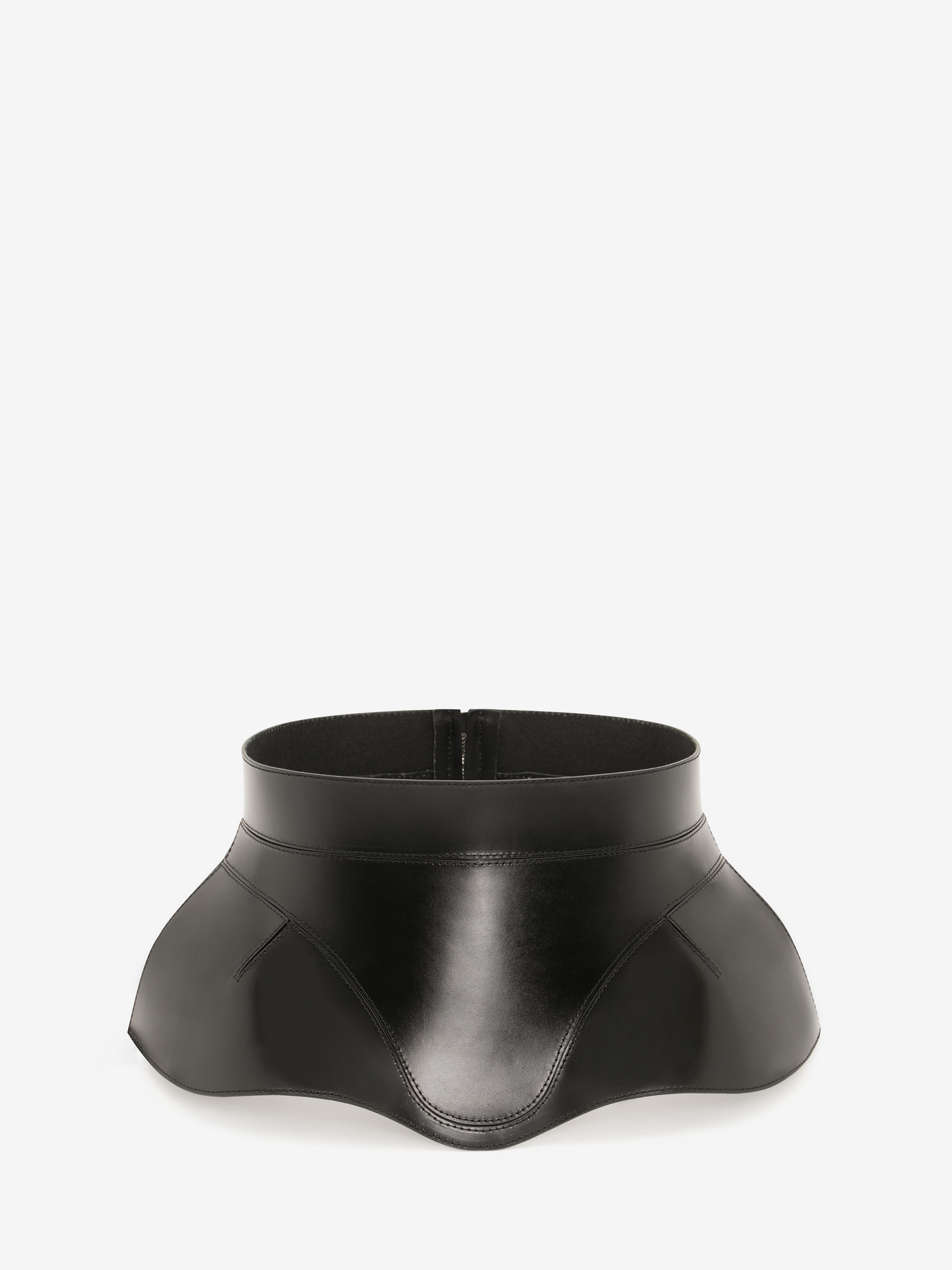 Women's Leather Articulated Corset Belt in Black in Calf Leather | Alexander McQueen - image 1