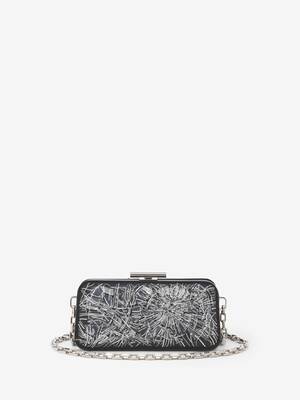 Pinch Clutch Black for Women | Alexander McQueen