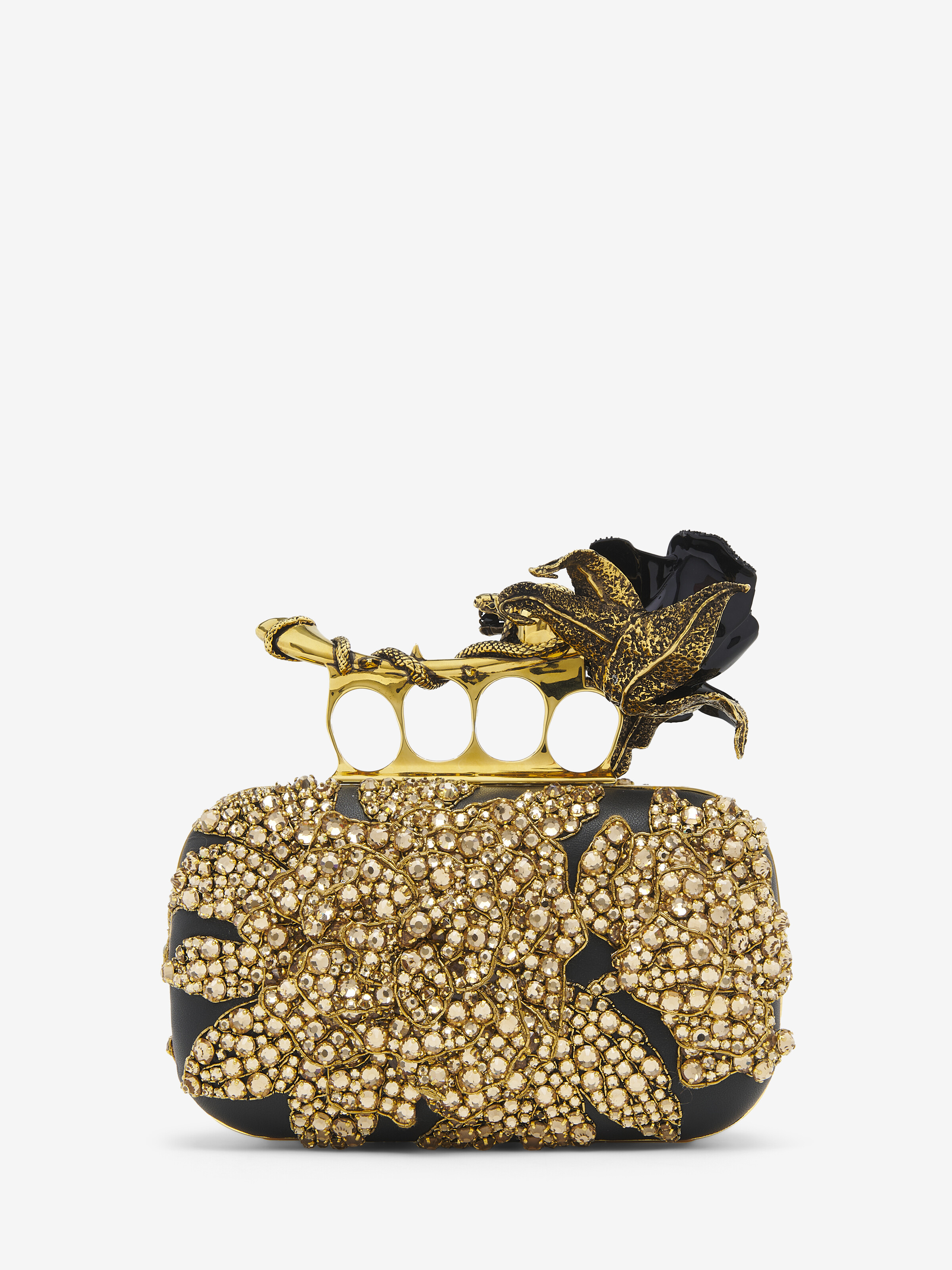 Rose & Snake Knuckle Clutch