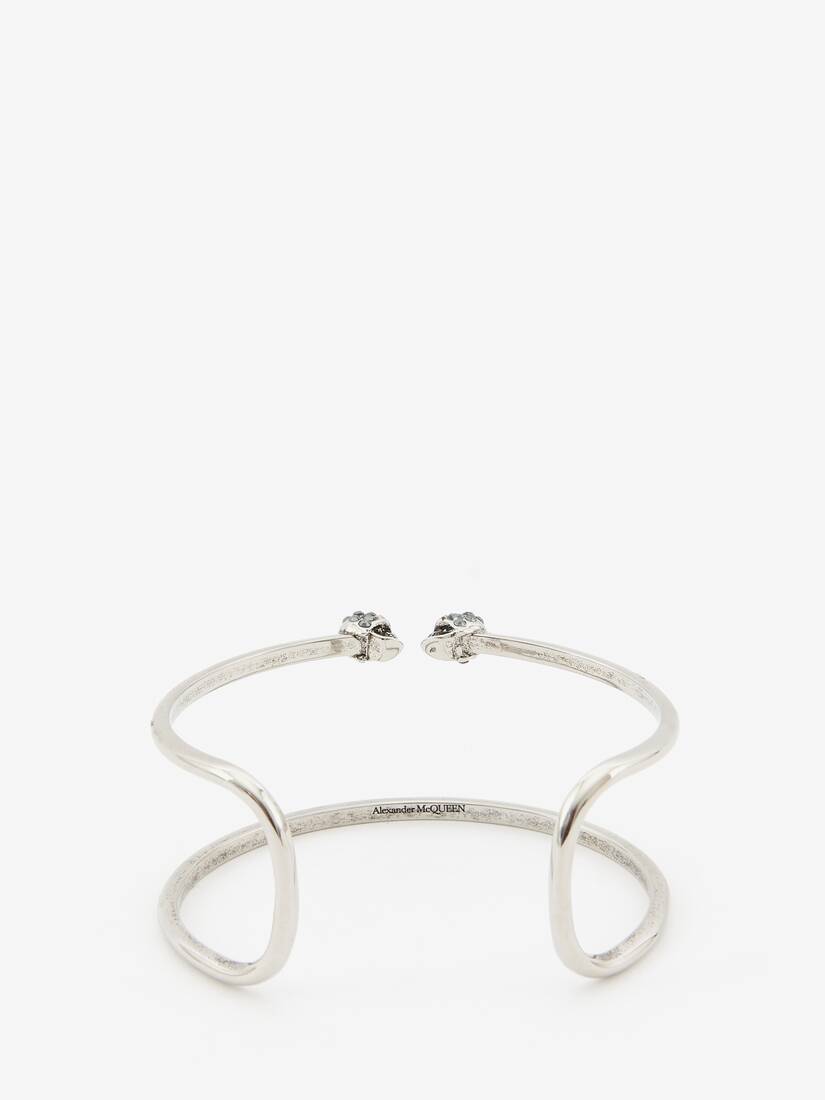 Bracciale Rigido Skull A Doppio Giro