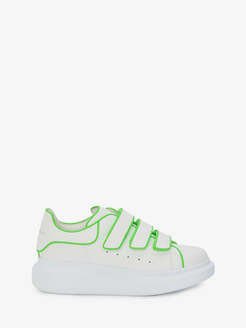 Oversized triple strap sneaker in WHITE 