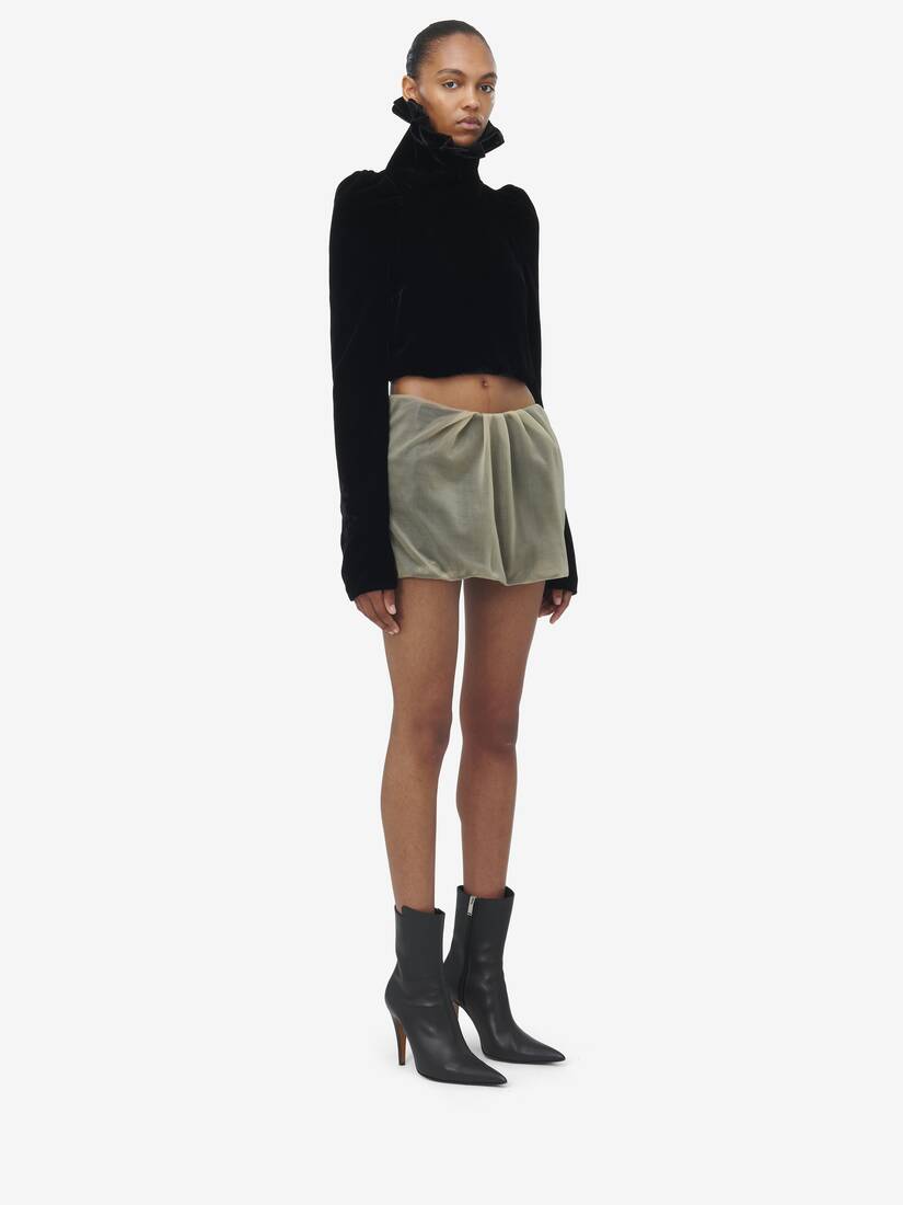 Double Mesh Mini Skirt