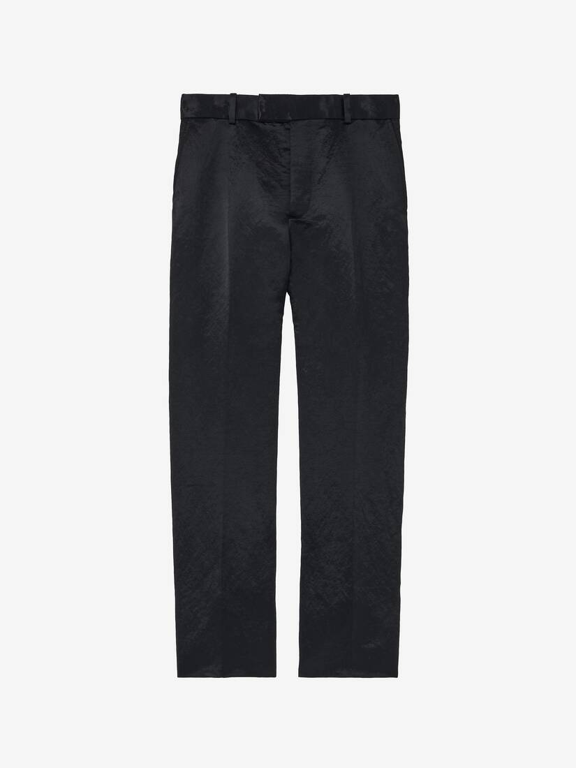 Hammered Satin Cigarette Trousers